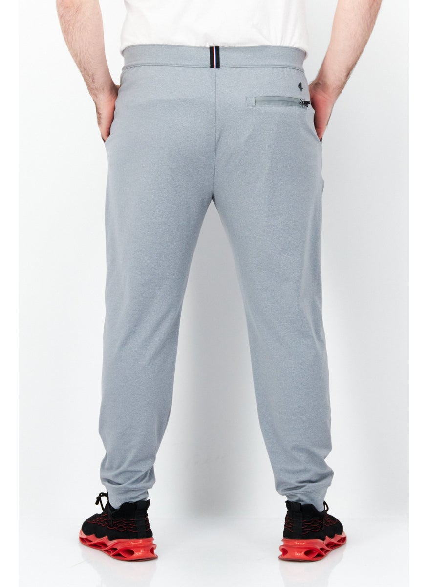 Fourlaps - Men Heather Pull On Sweatpants, Heather Grey - Image 1