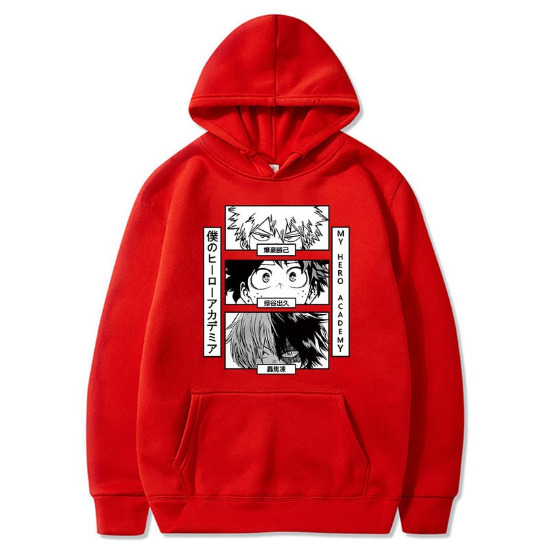 My hero academia printed loose casual hooded vests for men and women - Image 5