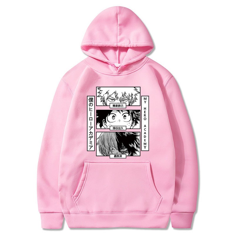My hero academia printed loose casual hooded vests for men and women - Image 4