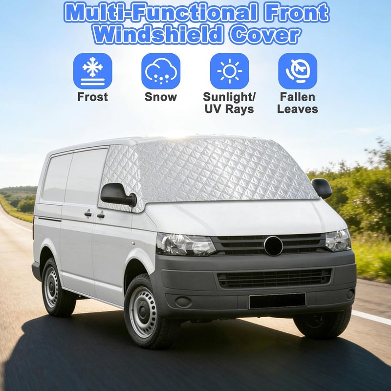 Aurobest 155 x 120 cm Car Windshield Cover for VW T5 & T6 - Portable Protective Folding Sunshade - Image 2