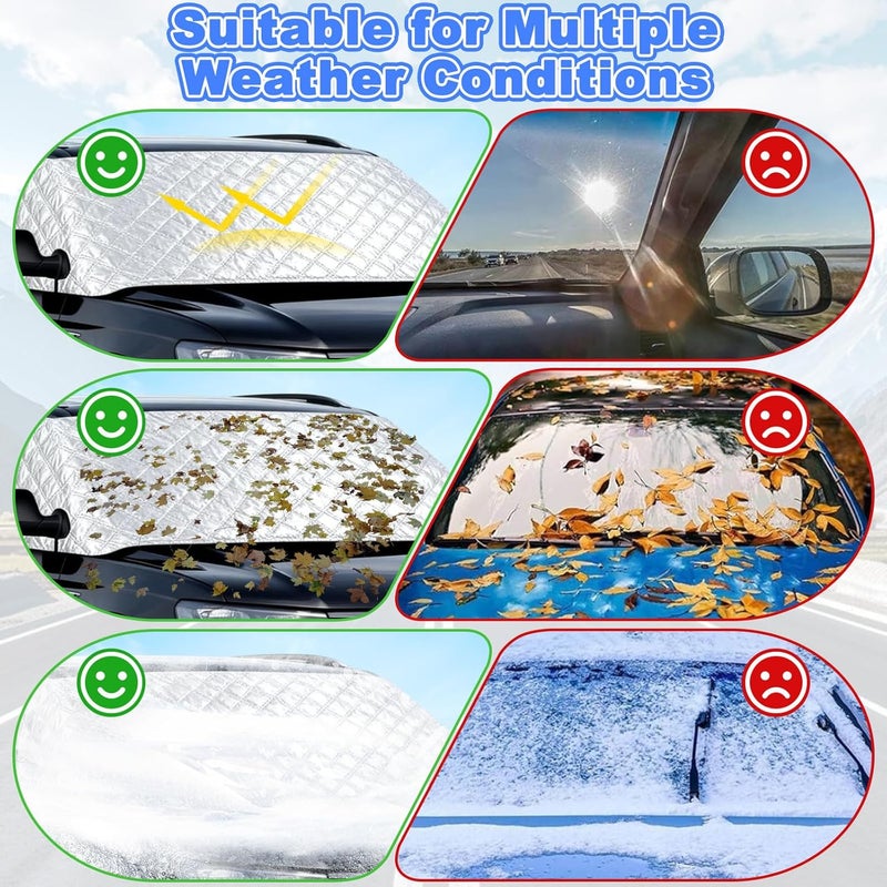 Aurobest 155 x 120 cm Car Windshield Cover for VW T5 & T6 - Portable Protective Folding Sunshade - Image 3