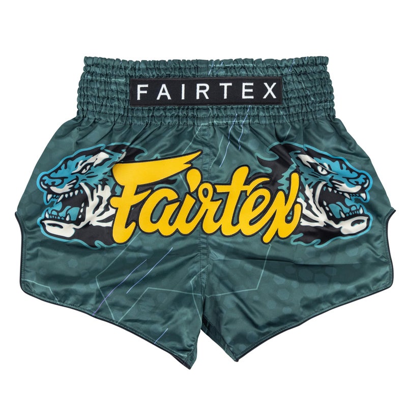 Fairtex Slim Cut Muay Thai Boxing Shorts Jungle Hunter Medium - Image 2