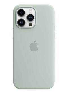 Silicone Apple iPhone 14 Pro Max Silicone Case with MagSafe -Light Green  - Image 1