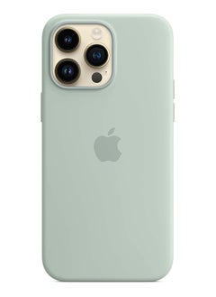 Silicone Apple iPhone 14 Pro Max Silicone Case with MagSafe -Light Green  - Image 2