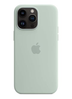 Silicone Apple iPhone 14 Pro Max Silicone Case with MagSafe -Light Green  - Image 3