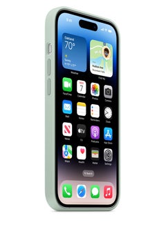 Silicone Apple iPhone 14 Pro Max Silicone Case with MagSafe -Light Green  - Image 4