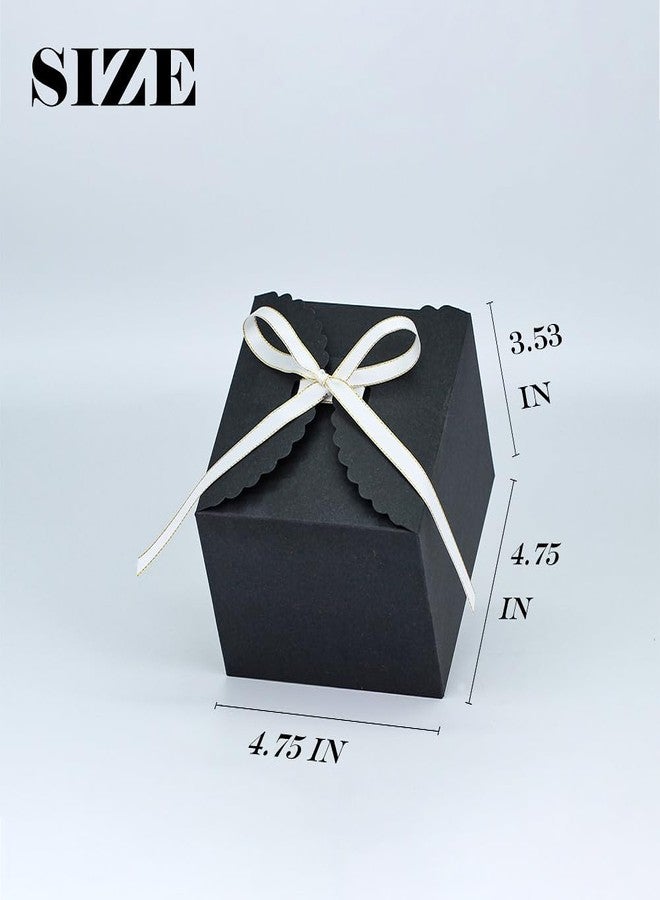 WEWILUCK Small Black Boxes for Gifts, 10 PCS Premium Gift Box with Ribbon for Thanksgiving, Anniversaries, Party, Birthday, Graduations, and More(4.75” x 4.75” x 3.53”) - Image 4