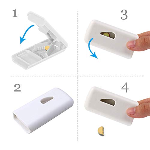 Rilekh Tablet/Pill Cutter and Splitter (Color May vary) Pill Cutter for Small and Large Pills – Precise Tablet Splitter with Stainless Steel Blade - Image 5