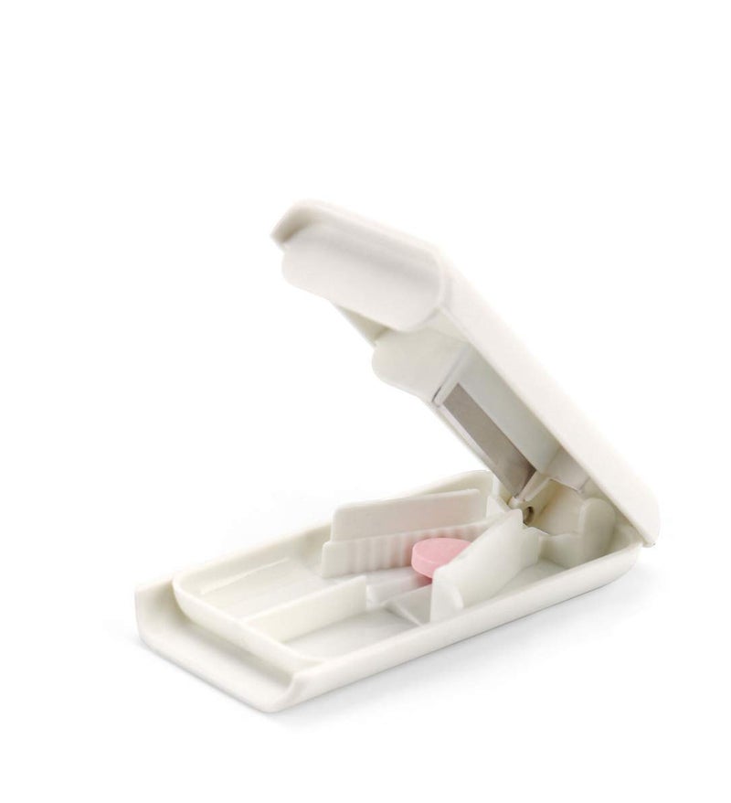 Rilekh Tablet/Pill Cutter and Splitter (Color May vary) Pill Cutter for Small and Large Pills – Precise Tablet Splitter with Stainless Steel Blade - Image 1