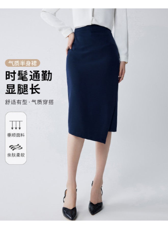 ROMON Women'S Midi Skirt, Elegant Daily Versatile Asymmetric Hem Skirt, Bodycon Pencil Skirt For Women - Image 1