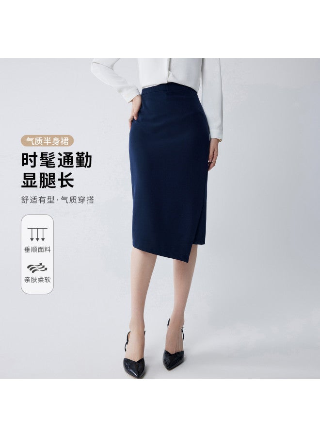 ROMON Women'S Midi Skirt, Elegant Daily Versatile Asymmetric Hem Skirt, Bodycon Pencil Skirt For Women - Image 2
