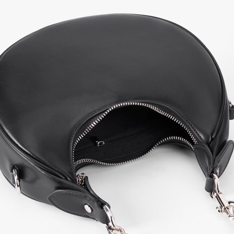 Lushandy Soft Leather Crescent Bag Small Shoulder Bag with Cherry Luna Bag 3-in-1 Clutch Purse Designer Hobo Tote Handbag - Image 4