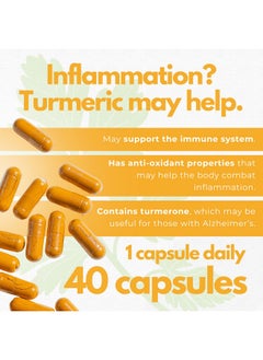 نيوروبيون Neurobion Turmeric Curcumin 650 mg مكمل عشبي لدعم مضادات الأكسدة، امتصاص عالي مكمل الكركم القوي للغاية مركب الفيتامينات المتعددة مع فيتامين ب12، 40 كبسولة  - Image 4