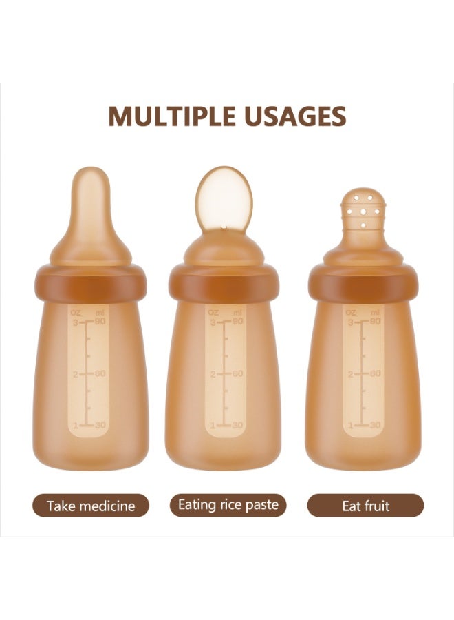 3-In-1 Baby Food Feeder, Rice Cereal Feeding Bottles, Silicone Baby Feeding Spoon，Squeeze-Type Feeding Spoon - Image 2