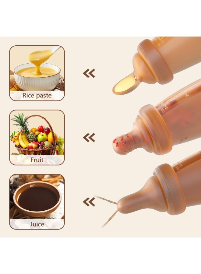 3-In-1 Baby Food Feeder, Rice Cereal Feeding Bottles, Silicone Baby Feeding Spoon，Squeeze-Type Feeding Spoon - Image 4