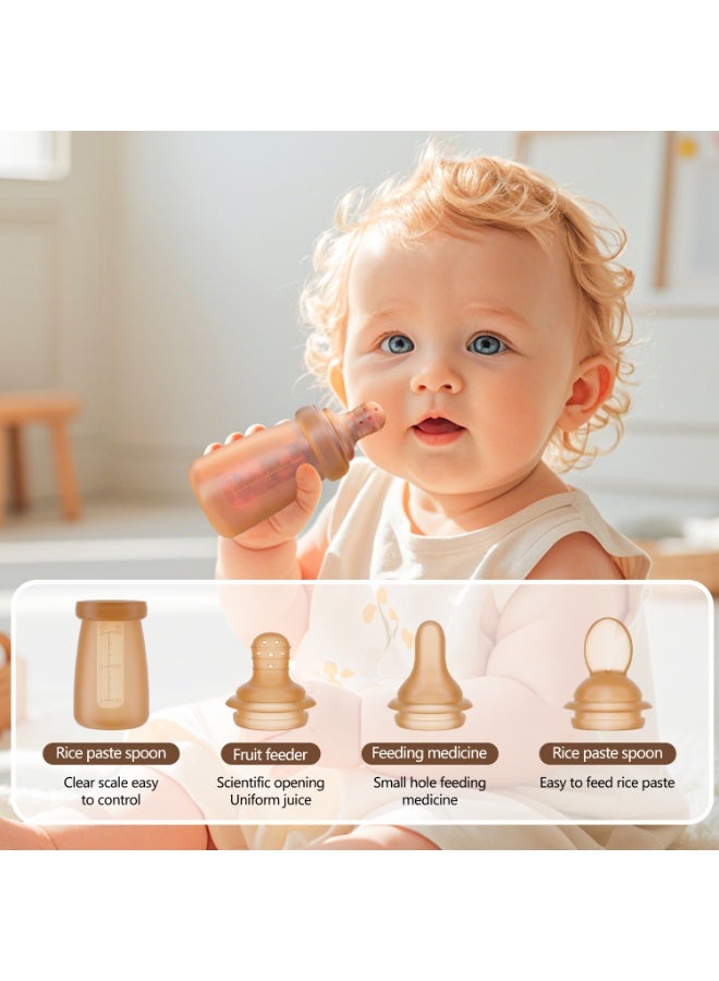 3-In-1 Baby Food Feeder, Rice Cereal Feeding Bottles, Silicone Baby Feeding Spoon，Squeeze-Type Feeding Spoon - Image 5
