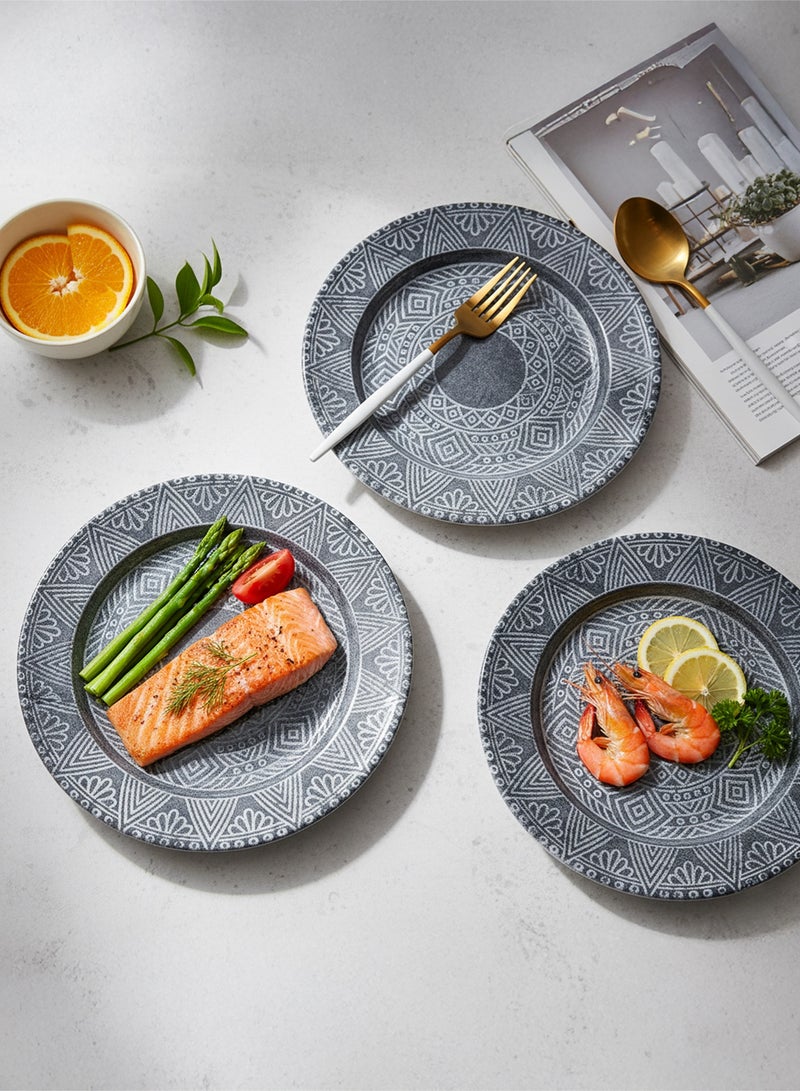 Edessa Ceramic Ginko 20Cm Dessert Plate, Dark Grey (Set of 1) - Image 5