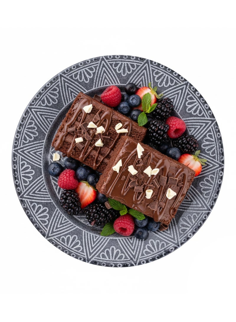 Edessa Ceramic Ginko 20Cm Dessert Plate, Dark Grey (Set of 1) - Image 3