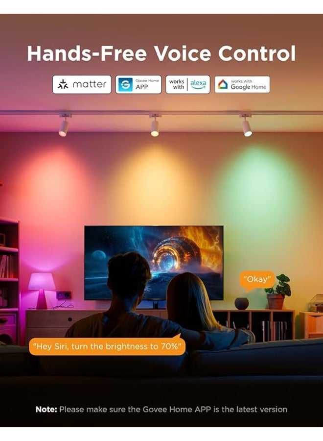 Govee Smart Light Bulb E14, RGBWW LED Lamp, Works with Matter, Alexa, Google Assistant, Smart Bulb E14 Light Bulb 450 LM, Dimmable with 16 Million DIY Colours, 54 Scenes, Pack of 4 - Image 4