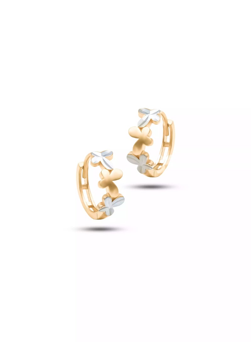 روبي آرت الذهب أقراط روبي آرت جولد من الذهب الخالص عيار 18 قيراطًا للنساء - 2.20 جرام - Image 1