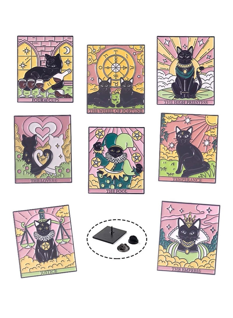 SYOSI Fashion Cartoon Daily Life Decor Enamel Brooch Pins Set for Unisex Child Women's Clothing Decorate,8 Pcs - Image 1