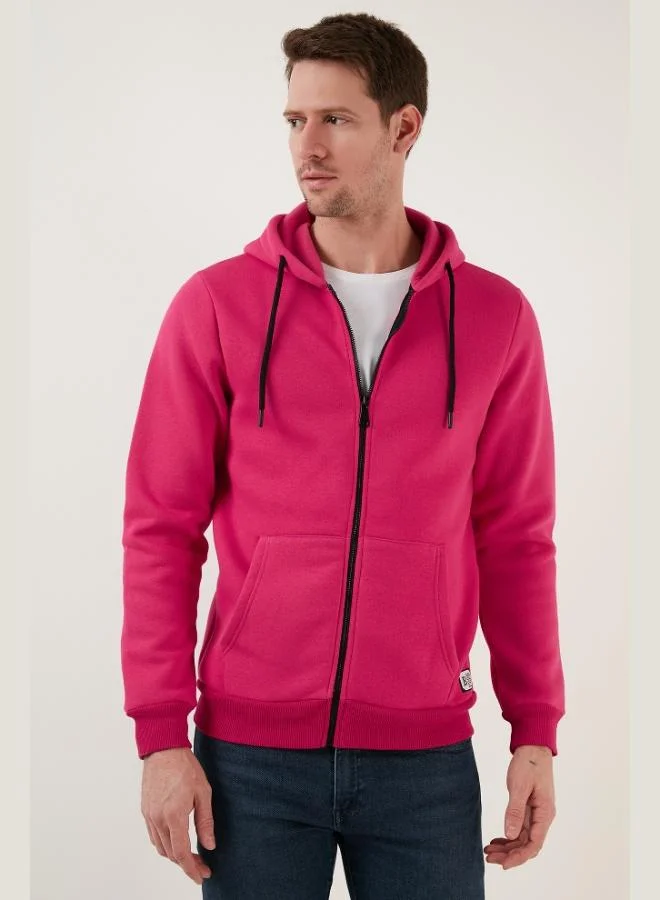 Buratti  Buratti Regular Fit Hooded Zip-Up, Fleece-Lined, Soft Brushed Winter Sweatshirt for Men 5905340 for Men | Best Price UAE