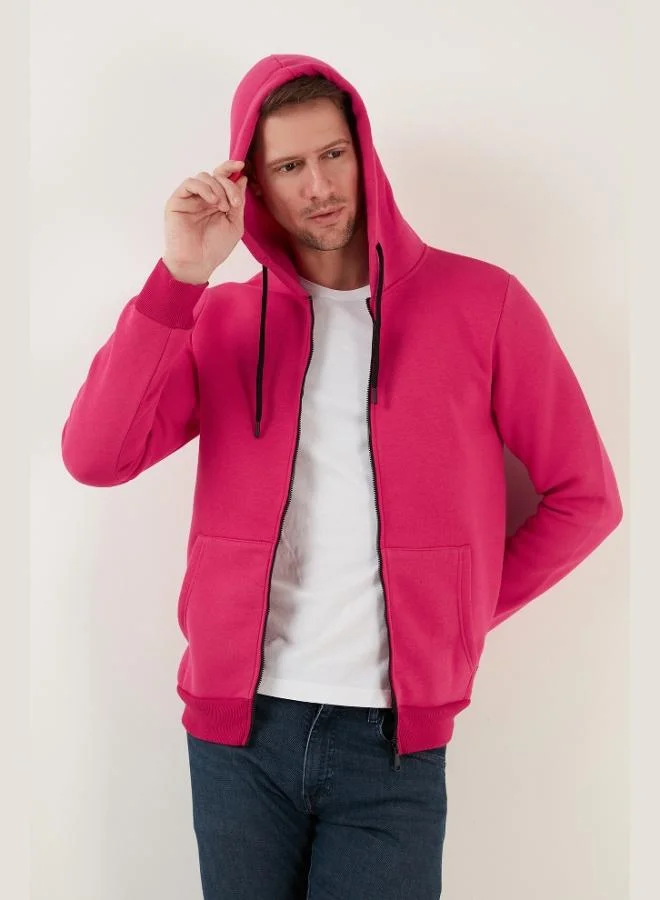 Buratti  Buratti Regular Fit Hooded Zip-Up, Fleece-Lined, Soft Brushed Winter Sweatshirt for Men 5905340 for Men | Best Price UAE