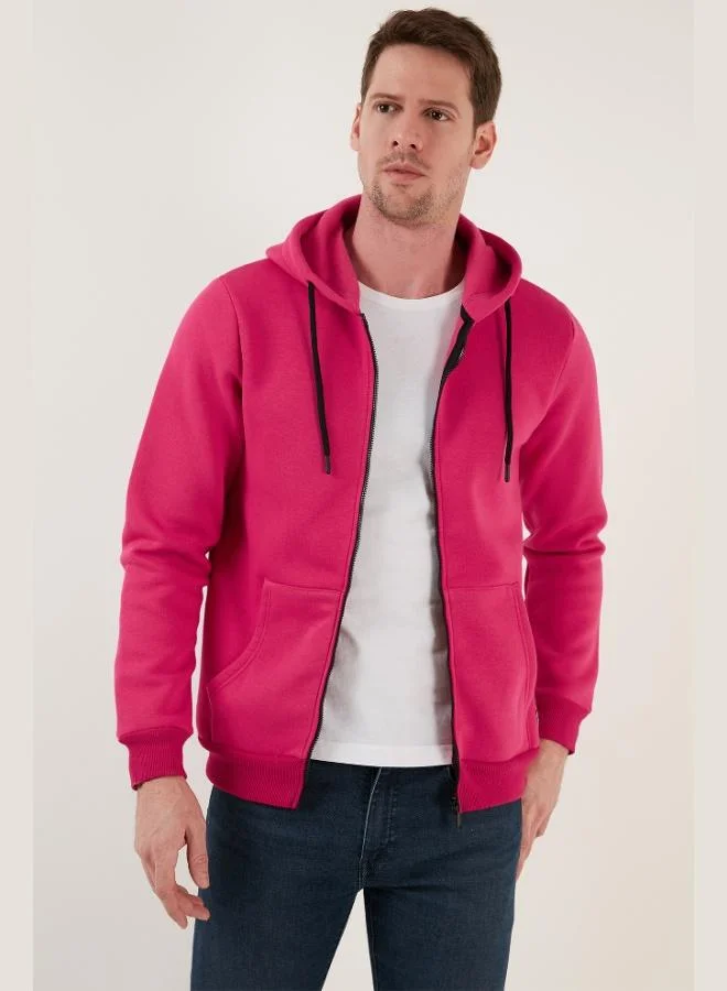 Buratti  Buratti Regular Fit Hooded Zip-Up, Fleece-Lined, Soft Brushed Winter Sweatshirt for Men 5905340 for Men | Best Price UAE