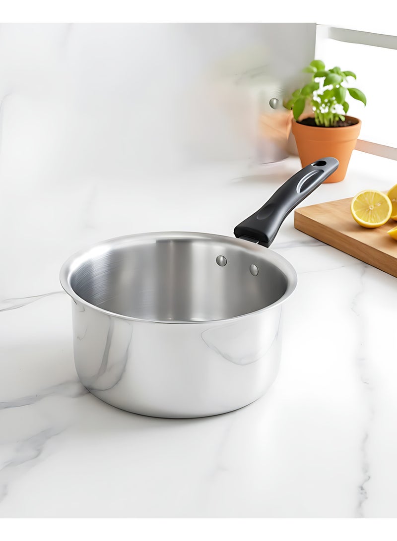 بيسبل قدر ألومنيوم ٢٠ سم - قدر حليب كبير بمقبض بارد الملمس، BB1795 - Image 1