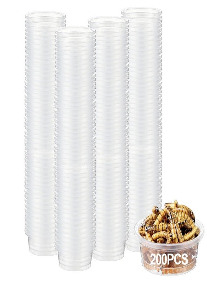 ANCKNE 200 pcs 0.5oz Crested Gecko Food and Water Feeding Cups | Reptile Feeder Bowls | for Lizard and Other Small Pet Ledge Accessories Supplies - Image 1