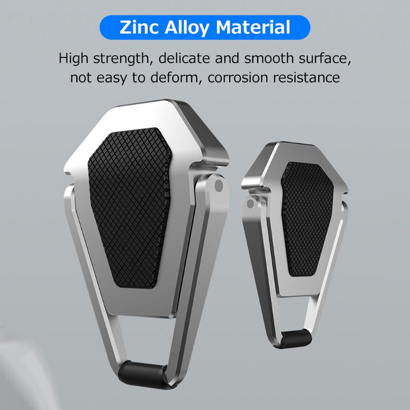 Foldable Laptop Stand - Silver Zinc Alloy Material With 15° Dip Angle: Stable Structure, Anti-Slip Silicone Pads for Home Office And Remote Work - Image 2