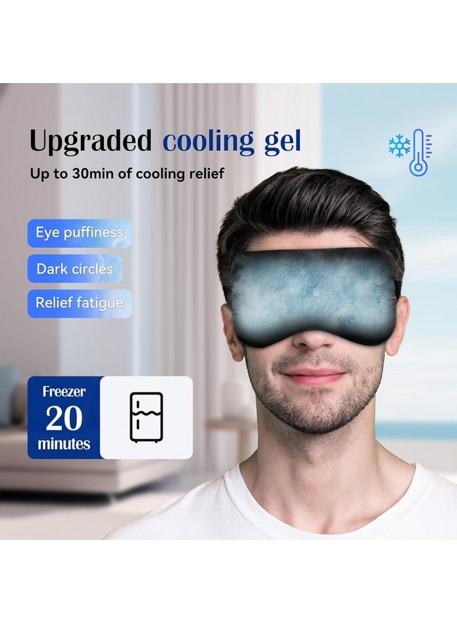 VALKYRIE Velvet Cooling Gel Relaxing Eye Sleep Mask For Dark Circles, Dry Eyes, Cooling Eyes, Pain Relief, Redness, Eye Patches, Sleeping Cool Pad Suitable For All Family Members Sleeping Mask (BLACK GEL) - Image 4