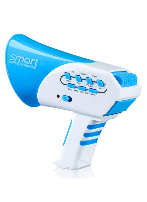 Voice Changer for Kids 7 Sound Effects Rhythm Function Multi Voice Changing Loudspeaker Toy Megaphone Amplifier Toy with Different Voice Modifiers Ideal Gift for Kids Age 3 and Up Blue