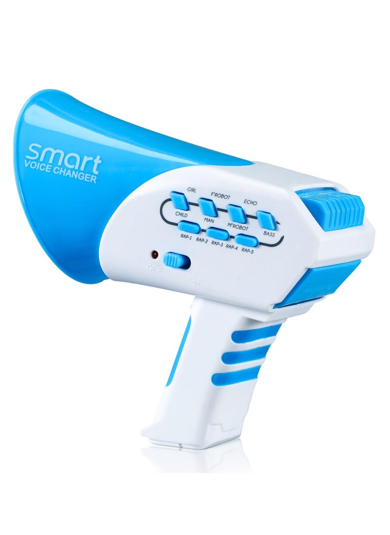 Voice Changer for Kids 7 Sound Effects Rhythm Function Multi Voice Changing Loudspeaker Toy Megaphone Amplifier Toy with Different Voice Modifiers Ideal Gift for Kids Age 3 and Up Blue