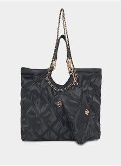 Styli Quilted Tote Bag with Chain Straps  - Image 2