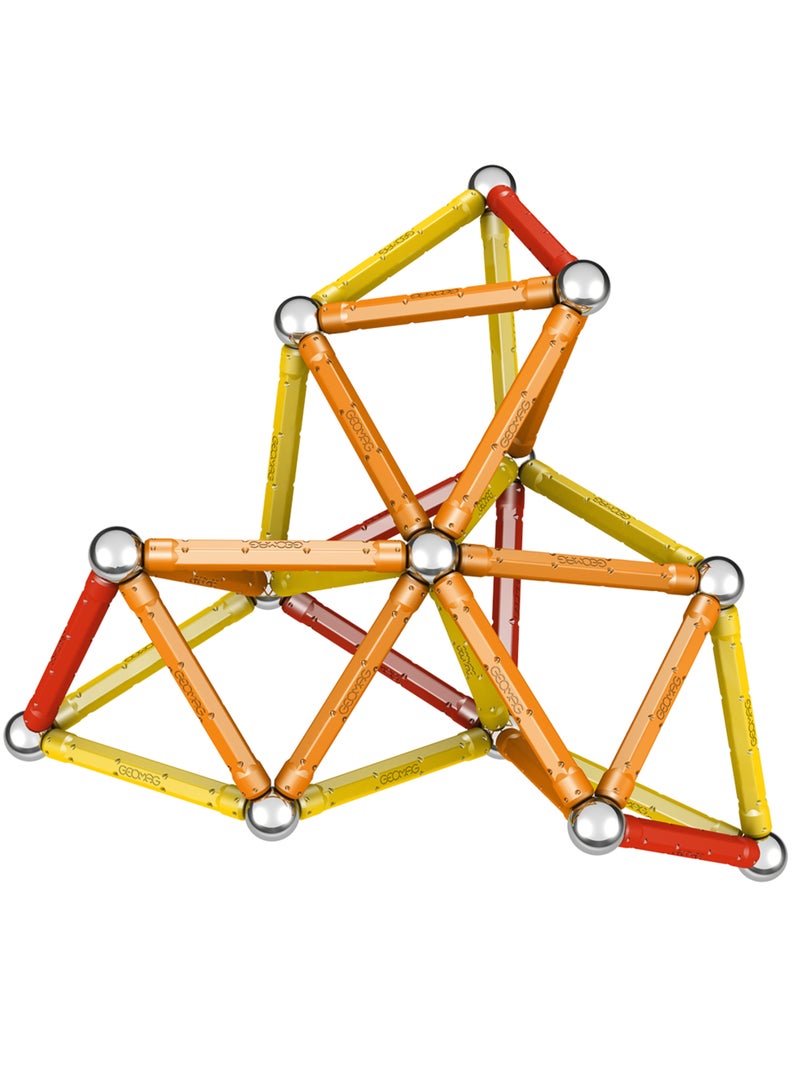 Geomag Glow Color 64pcs Magnetic Building Construction Toys, Building Set, STEM & Educational Magnet Toys, Made in Switzerland, 100% Recycled Plastic, Open Ended Toys, Construction Toys, 3yr+ - Image 1