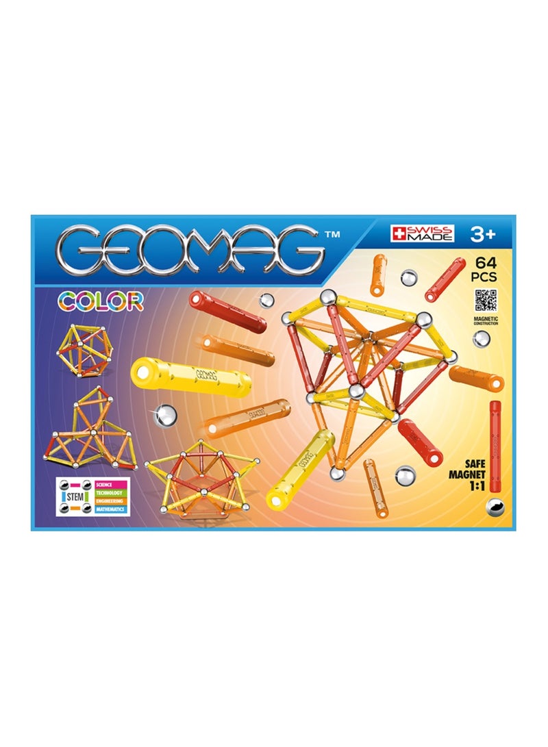 Geomag Glow Color 64pcs Magnetic Building Construction Toys, Building Set, STEM & Educational Magnet Toys, Made in Switzerland, 100% Recycled Plastic, Open Ended Toys, Construction Toys, 3yr+ - Image 5