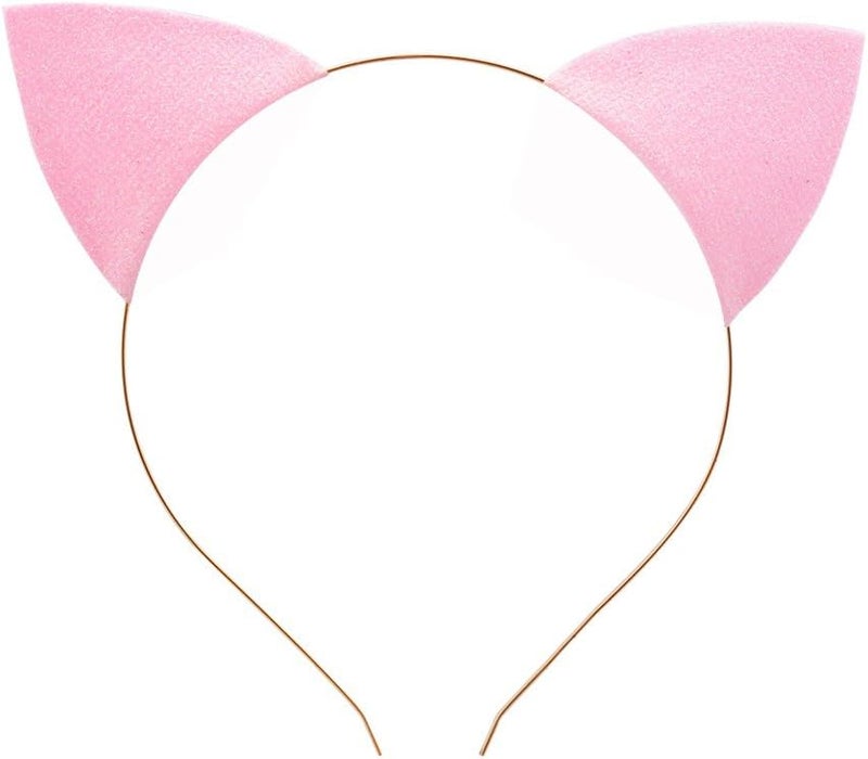 Merroyal Glitter Cat Ears Headband Halloween Fancy Dress Cat Woman Hairband Cosplay - Image 1
