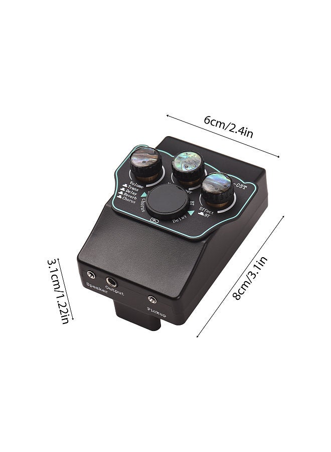 Generic Guitar Pickup Classical Guitar Pickup Vibration Pickup BT Accompaniment Resonance Pickup 3-band EQ Equalizer Acoustic Wooden Guitar Instrument Accessories  - Image 2
