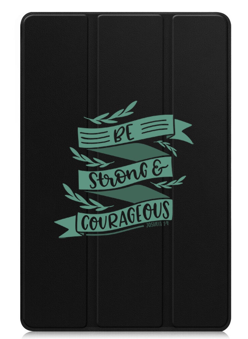 Theodor Protective Flip Case For Lenovo Tab M11 (2024) With Trifold Stand Auto Wake Sleep Shockproof Cover BE strong & Courageous - Image 1