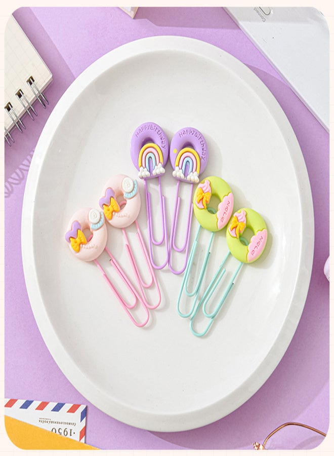Purple Basic Calculator Desk Supplies Cute Stationary Comes with  Long Tail Paper Clamp & Pens & Bookmark & Pushpin Paper Organizing  Book Math for School Office Home Classroom - Image 3