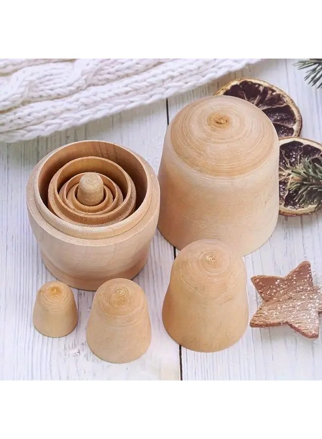 Matryoshka Style 82 Uncolored Wooden Nesting Dolls For Diy Hand Painted Toy Ornament - Image 3