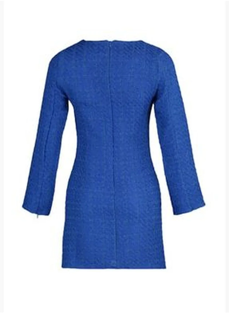 trendyol Blue Tweed Dress TWOAW23EL00796