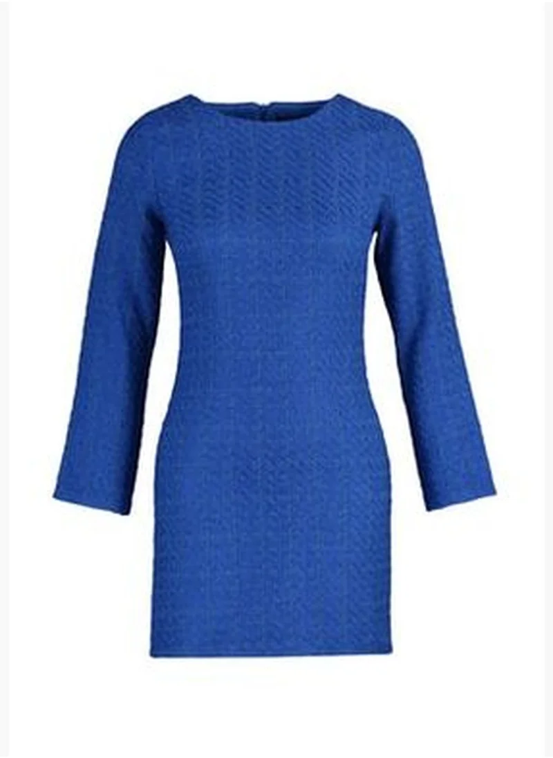 trendyol Blue Tweed Dress TWOAW23EL00796