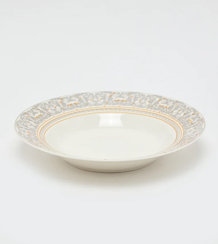 Sur La Table Soup/Pasta Plate 21cm White/Silver