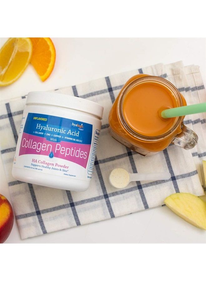 Hyalogic Collagen Peptides Powder – w/Hyaluronic Acid, Hydrolyzed Types 1 & 3, Grass Fed, Keto Protein Powder Supplement for Hair Growth, Skin, Nails, Joints Unflavored Easy to Mix 6.4 oz (180 gr.) - Image 5