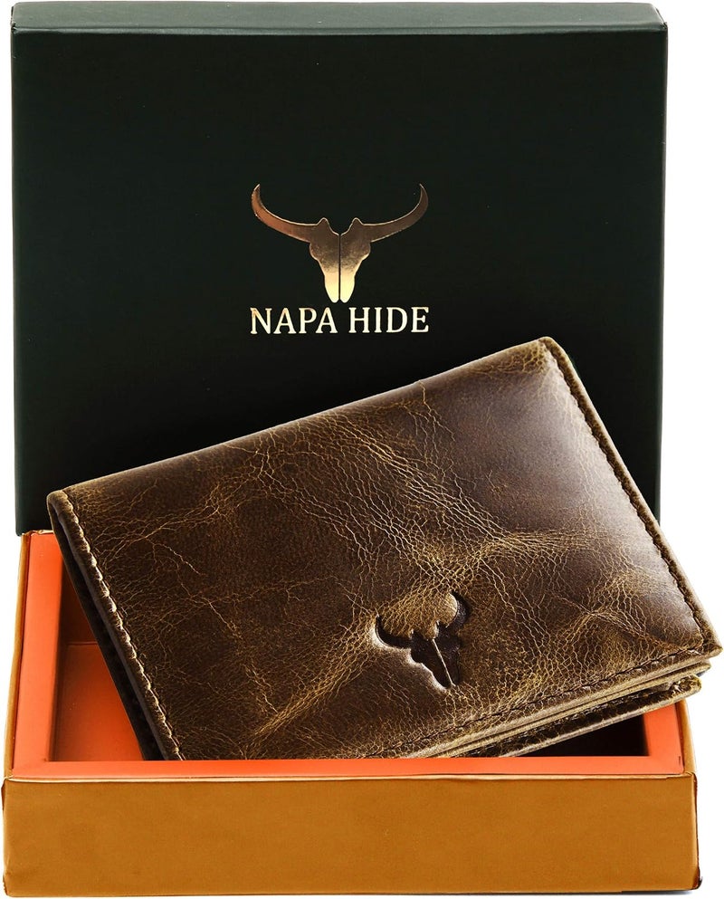 Napa Hide ® Mens Leather Wallet (Brown Crunch-2) - Image 5