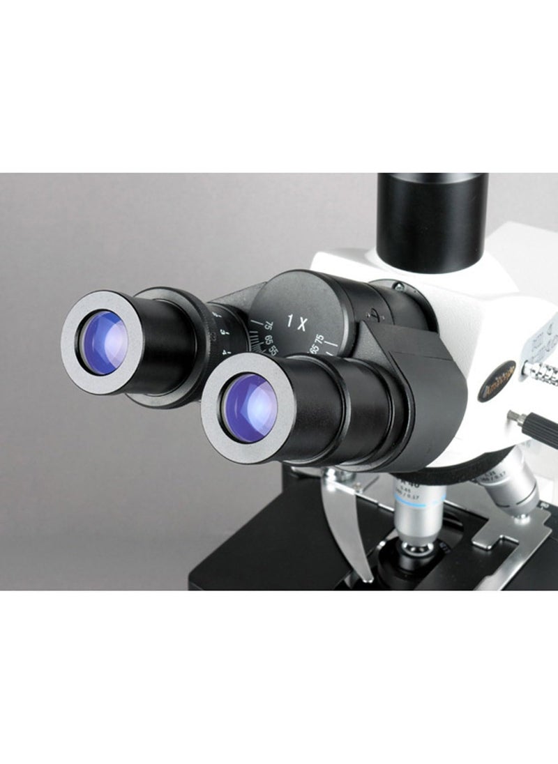 AmScope AmScope T690BPL Trinocular Compound Microscope 40X2000X Magnification WH10x and WH20x SuperWidefield Eyepieces Infinity Plan Achromatic Objectives Brightfield Kohler Condenser DoubleLayer Mechanical Stage  - Image 5