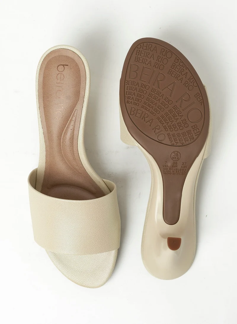 Beira Rio Cream Heels Sandal for Women – Stylish Ladies Heel Sandals & Sling Back Heels for Girls for Women | Best Price UAE