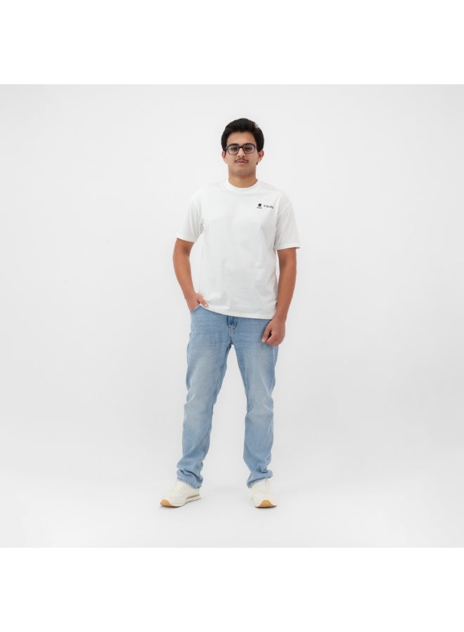 Tolou Unisex Graphic White T-shirt 'My eyes on you' - Image 4